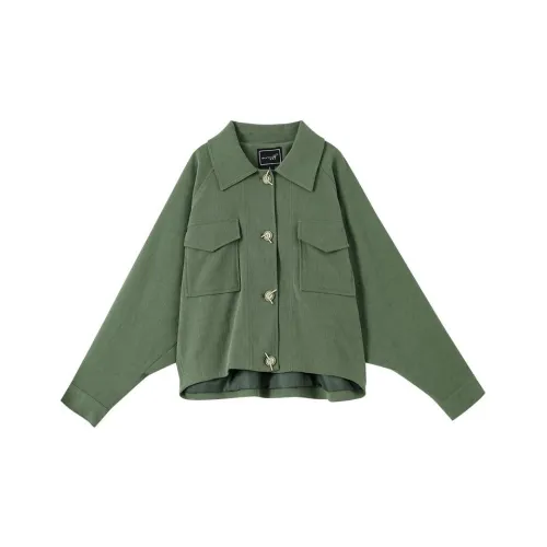 OUNIXUE Jackets Women's Dark Green