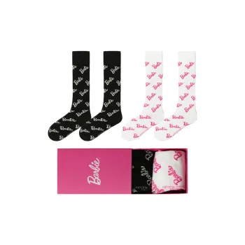 MISS CURIOSITY x Barbie/, Mid Calf Socks Women's 2 Pack