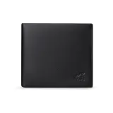 Black with Logo Print Wallet