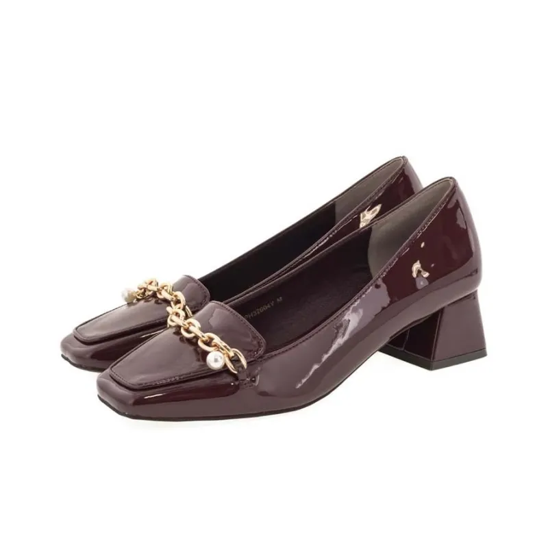 RANDA Cotton Casual Single Shoes 4cm Women's-4