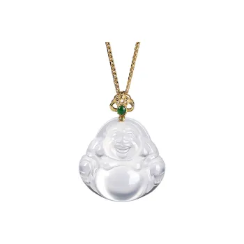 Cuiya Golden Building Jade Pendants Women's
