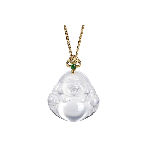 Cuiya Golden Building Jade Pendants Women's