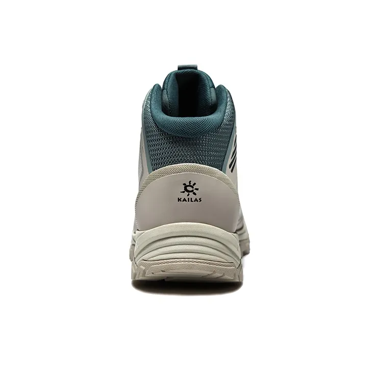 KAILAS Water Resistant Anti Slip And Wear Resistant Mid Top Trekking Shoes Women's Sea Moon White-3