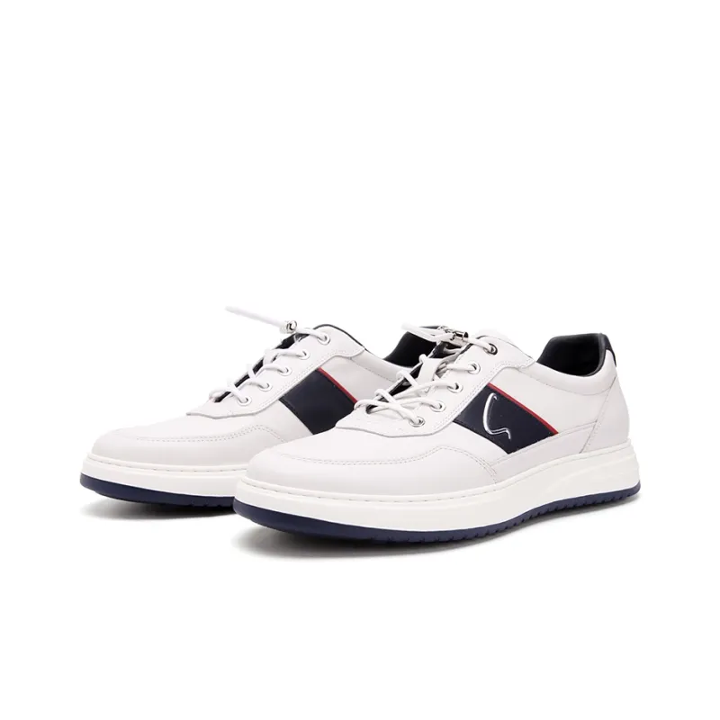 Satchi Coverage Slip Resistant And Abrasion Resistant Low Top Skateboard Shoes Men's White-2