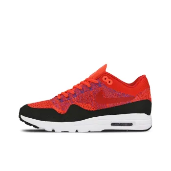 Nike Air Max 1 Cushioned Anti Slip Wear Resistant Breathable Lightweight Low Top Running Shoes Women's Red Black