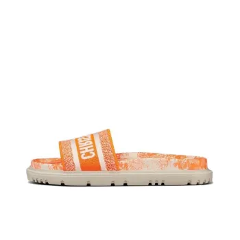DIOR Dway Rubber Sole Slip Resistant Stylish Sandal Women's Bright Orange
