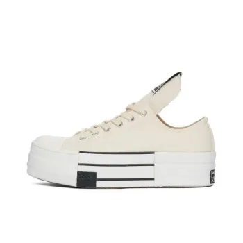 Converse x Rick Owens DRKSHDW Slip Resistant Low Top Skateboard Shoes 6cm Unisex White