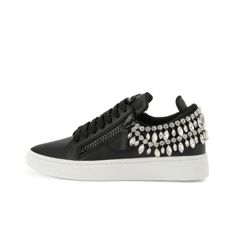 Giuseppe Zanotti/GZ Gz94 Low Top Skateboard Shoes Women's Black-0