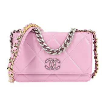 CHANEL Lambskin Handbag, Shoulder Bag, Crossbody Bag Women's Pink