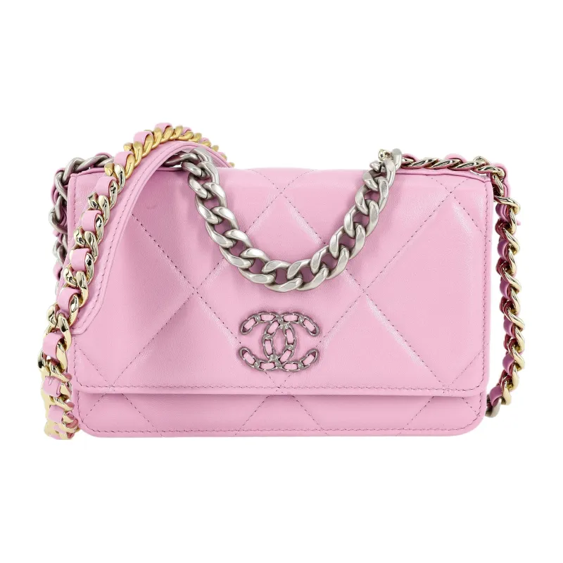 CHANEL Lambskin Handbag, Shoulder Bag, Crossbody Bag Women's Pink-0