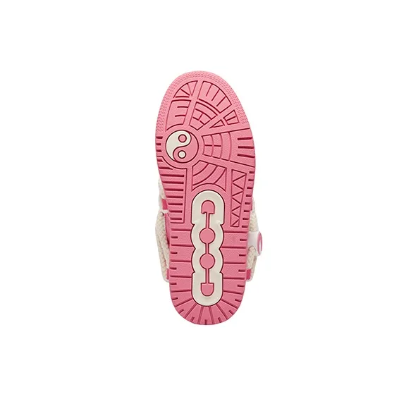 GOODBRAND Height Increasing Abrasion Resistant Slip Resistant Mid Top Skateboard Shoes Unisex Cherry Blossom Pink-7