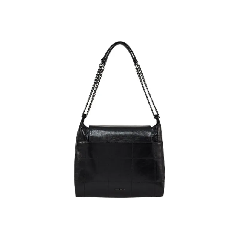 COCCINELLE Cow Leather Hobo Bag Handbag Shoulder Bag Large Size Women's Black-2