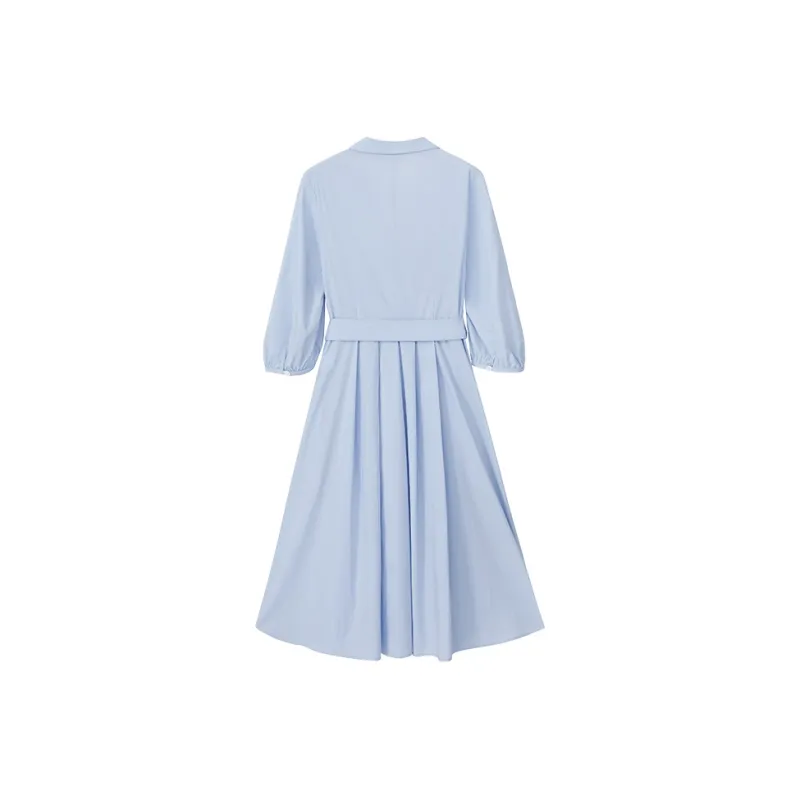 Katie Ermilio Short Sleeved Dress Women's Blue-1
