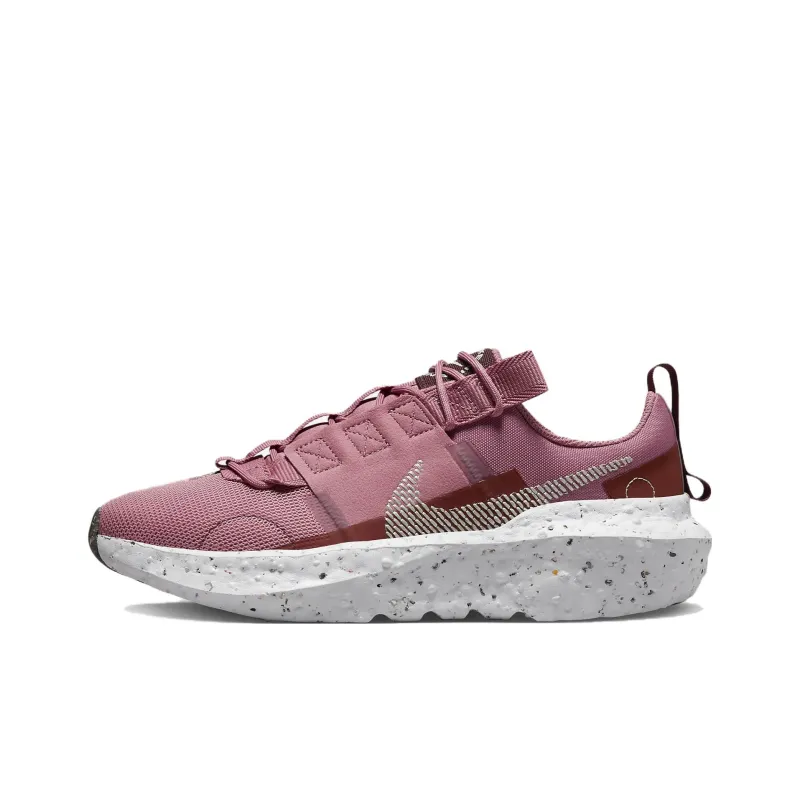 Nike Crater Wear resistant And Waterproof Low Top Casual Running Shoes Women's Pink White-0