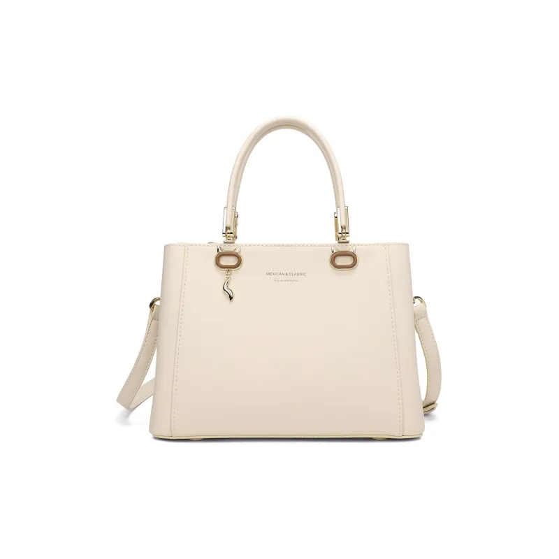 MEXICAN Polyurethane Crossbody Bag, One Shoulder Handbag Regular Women's Apricot Camel/Black/Ecru-12