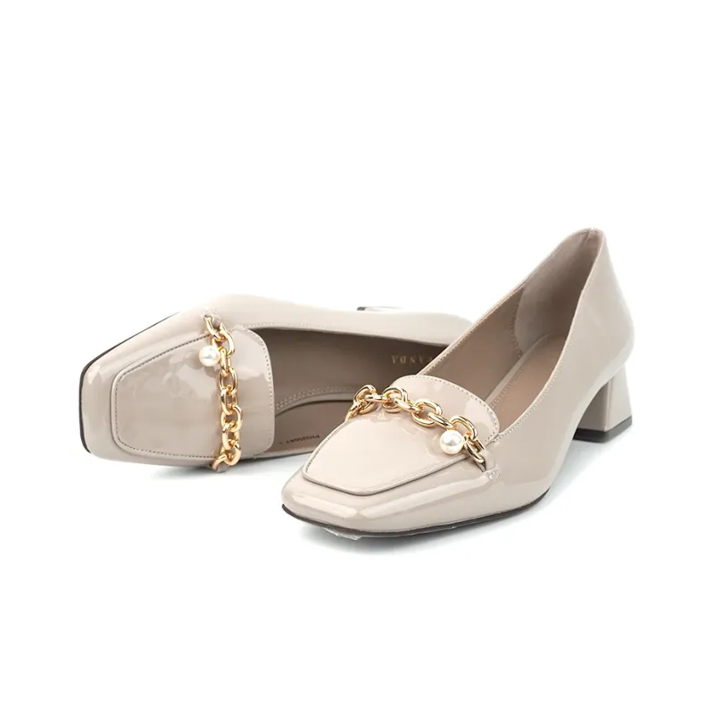 RANDA Cotton Casual Single Shoes 4cm Women's-2