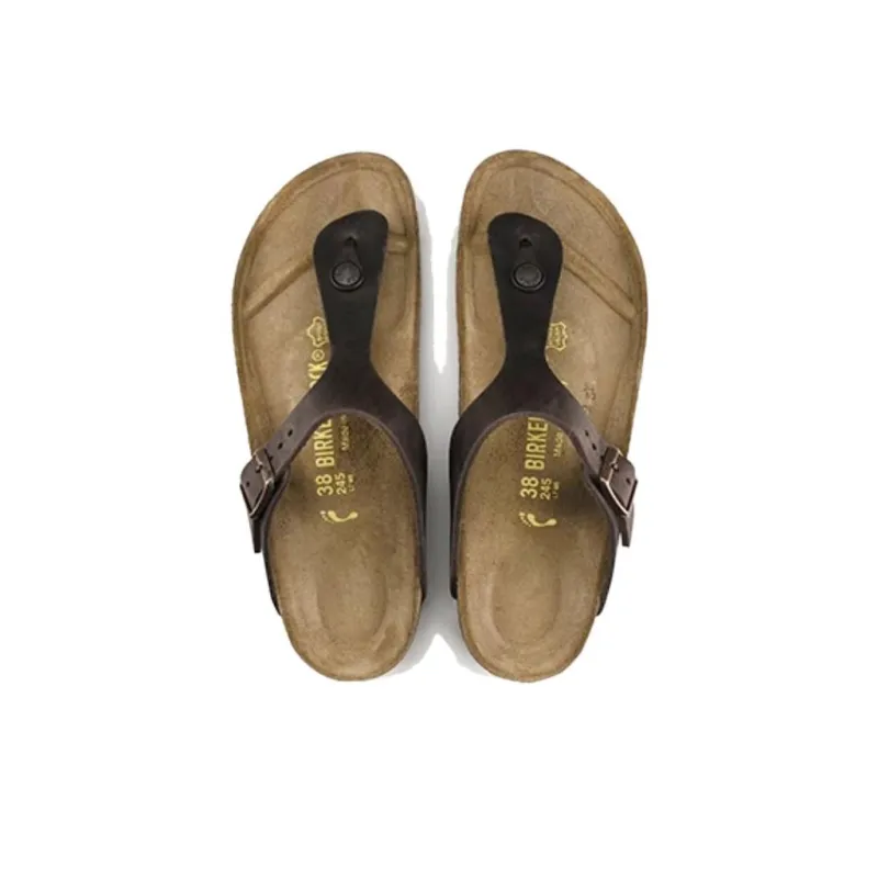 Birkenstock Gizeh Flip Flops Unisex Brown Narrow Fit-3