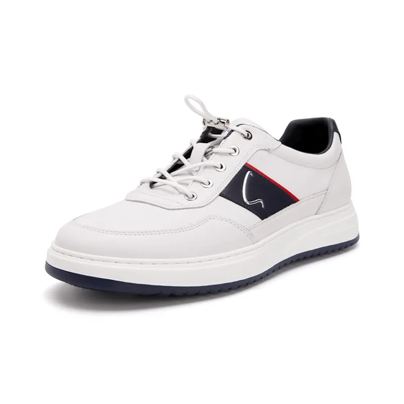 Satchi Coverage Slip Resistant And Abrasion Resistant Low Top Skateboard Shoes Men's White-1