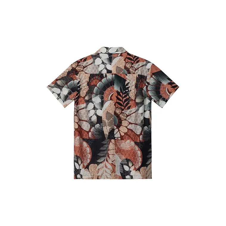SKARO Shirt Men's Brown Base With Floral Cluster-1