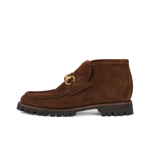 GUCCI Women's Horsebit Ankle Boot 'Washed Brown'