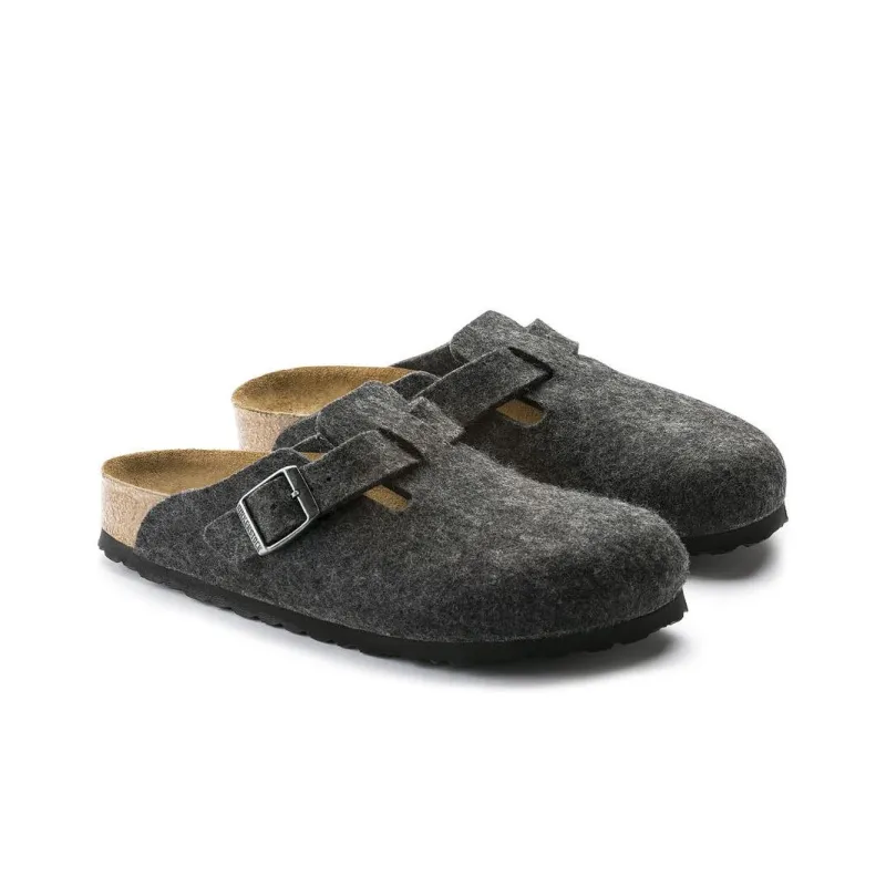 Birkenstock Boston Buckled Wool Slippers-2