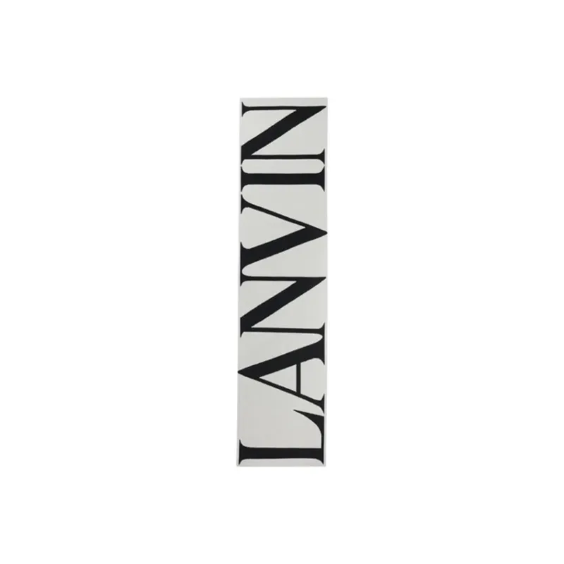 Lanvin Knit Scarves Unisex Black White Green-5