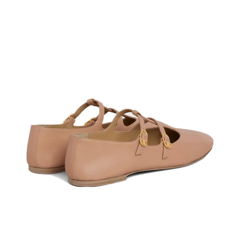 CELINE LES BALLERINES Women's Casual Shoes 0.5cm Women's Beige Pink-3
