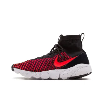 Nike Air Footscape Magista Flyknit Black/Bright Crimson Gym Red Cool Grey