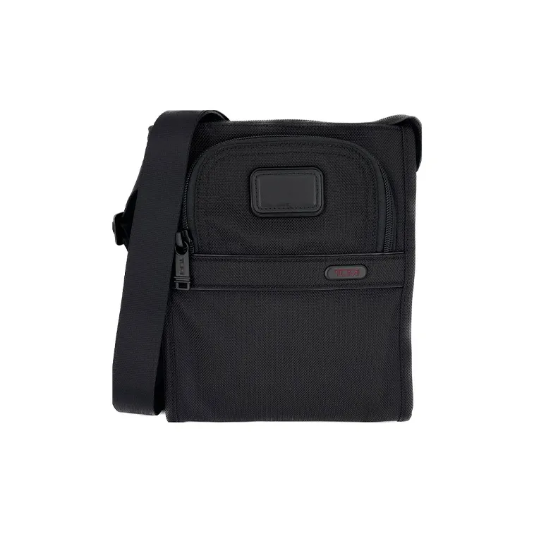 TUMI Ballistic Nylon Messenger Bag, Shoulder Bag, Crossbody Bag Small Size Men's Black-0