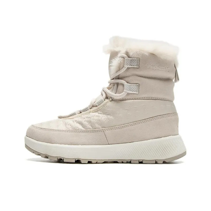 Columbia Anti Slip Wear Resistant High Top Outdoor Shoes Women's Beige-0