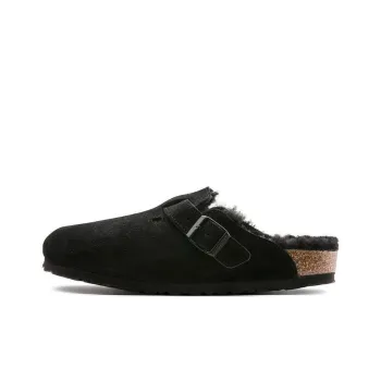 Boston Birkenstock Shearling Suede 'Black'