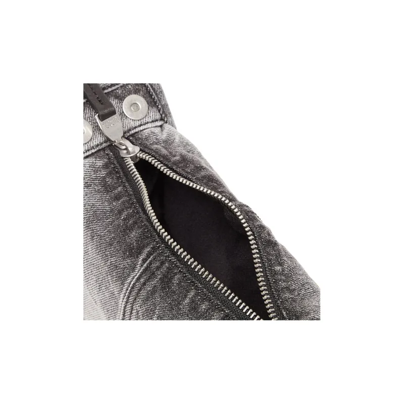 DIESEL Denim Shoulder Bag, Crossbody Bag, Handbag Extra Mini Women's Black Gray-4