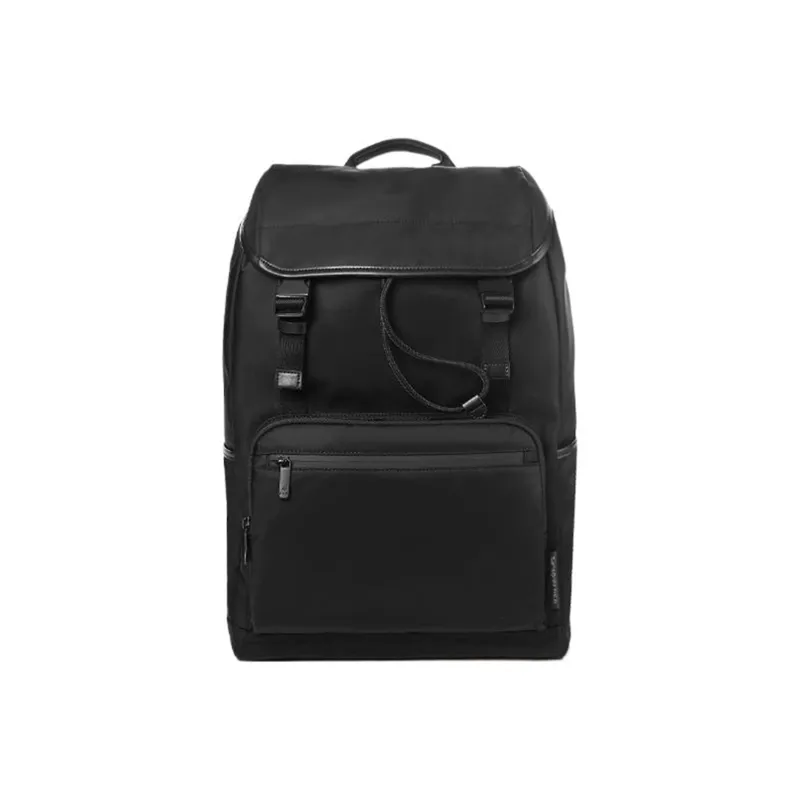 SAMSONITE Fabric With Synthetic Leather Backpack Medium Size Unisex Black-0