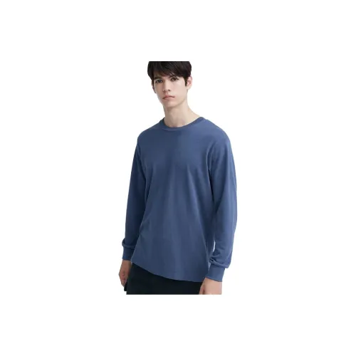 UNIQLO T-Shirts Men Sea Blue -67