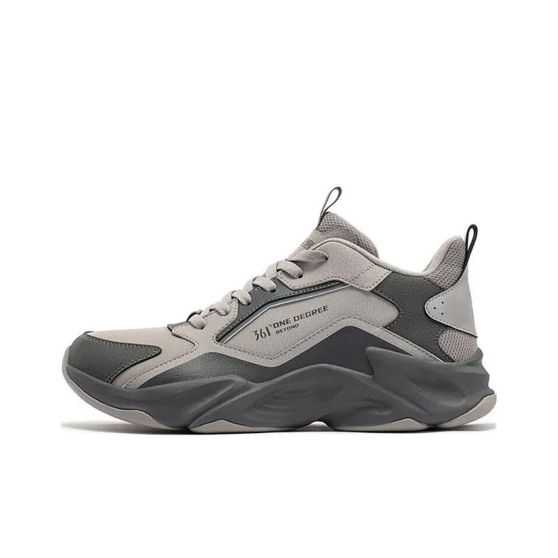 361° Slip Resistant Low Top Running Shoes Men's Zinc Iron Gray Smoke Gray-0