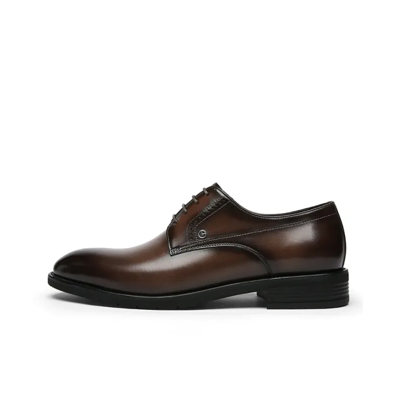 GOLDLION Dress Shoes Men Low Top Black, Gray, And Light Brown-0