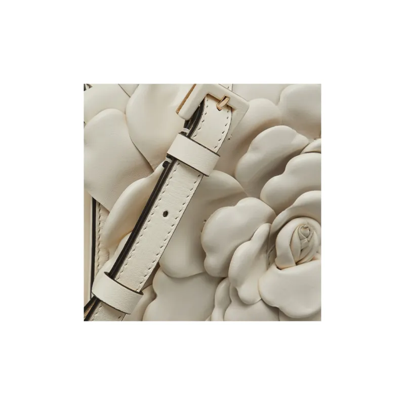 Valentino Atelier Sheepskin Leather Messenger Bag Shoulder Bags Handbags Women's White-4
