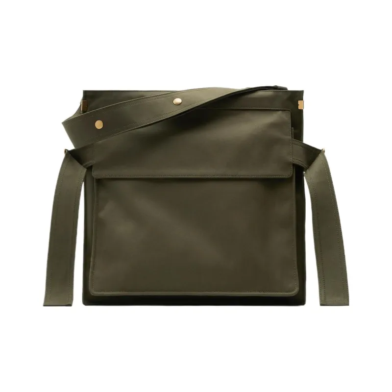 Burberry Polyester With Cotton And Lambskin Tote Bag, Shopping Bag, Crossbody Bag, Shoulder Bag Men's Olive Green-2