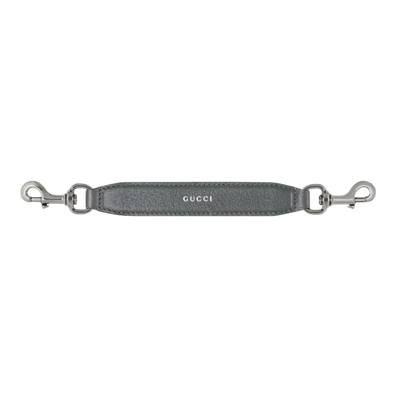 GUCCI Ophidia Leather Bag Straps Women's Gray-0