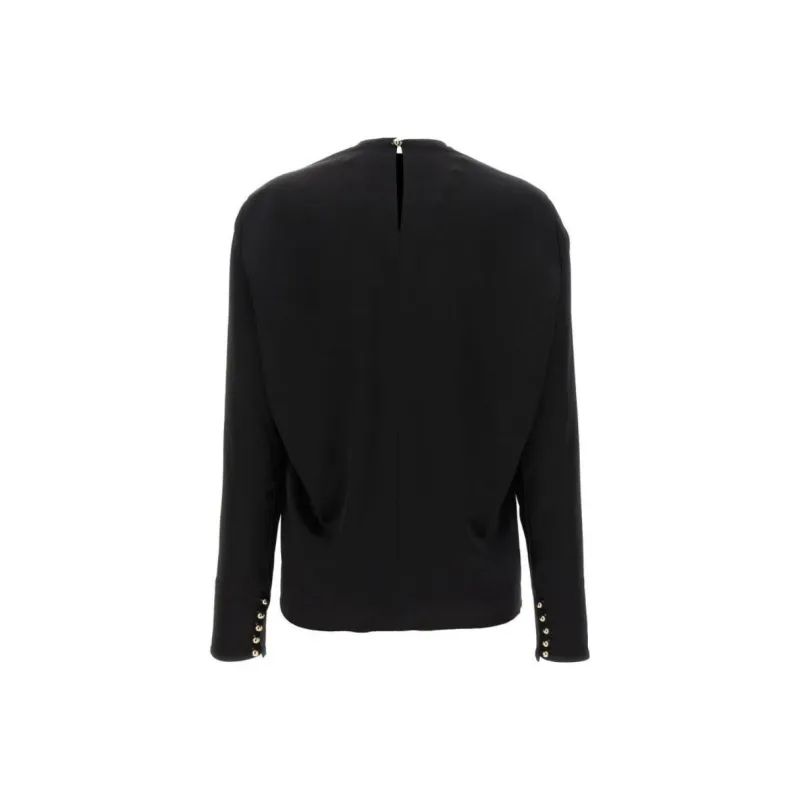 Lanvin Eyelet Detailed Draped Top-1