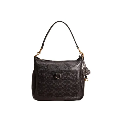 COACH Cary Pebbled Leather Tote Bag Shopping Bag Handbag Shoulder Bag Large Size Women's Black