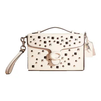 COACH Tabby Glove Tanning Messenger Bag Handbag Shoulder Bag Small Size Women's White