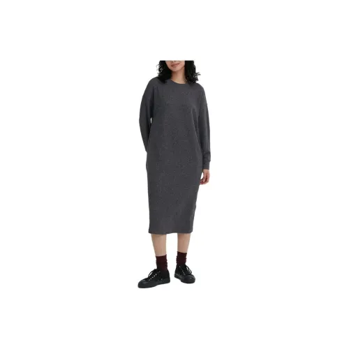 UNIQLO Long-Sleeved Dresses Women's Dark Gray