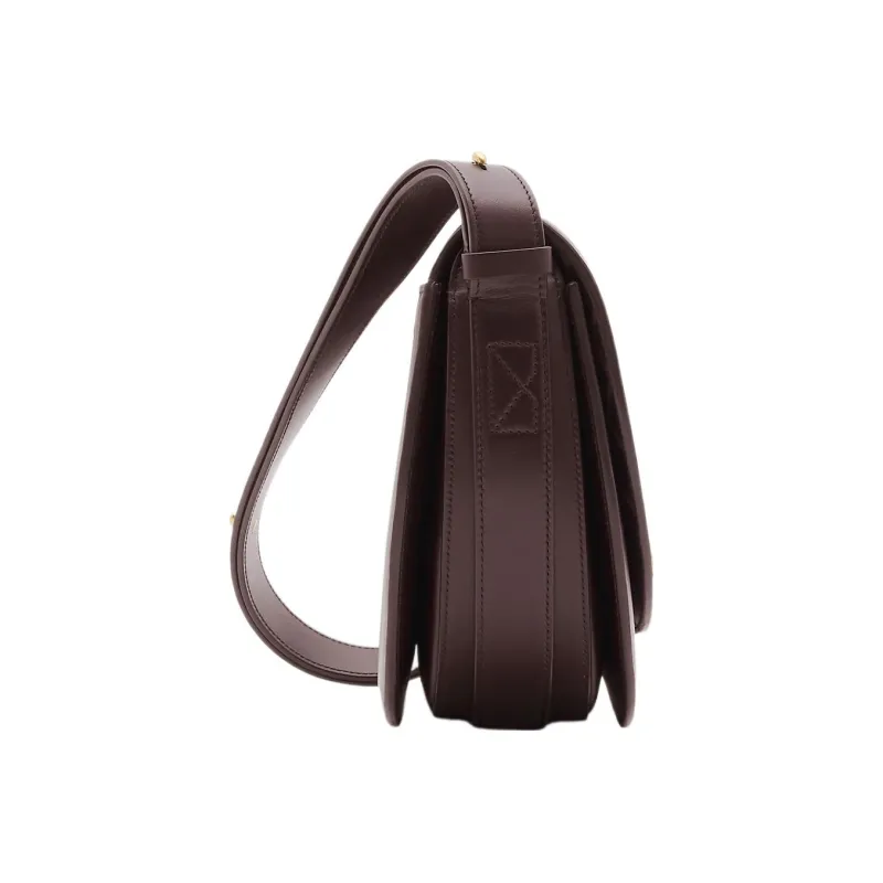 Burberry Calfskin Shoulder Bag Crossbody Bag Medium Size Women's Berry Color-1