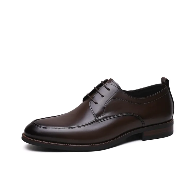 GOLDLION Dress Shoes Men Low Top Brown/Black-1