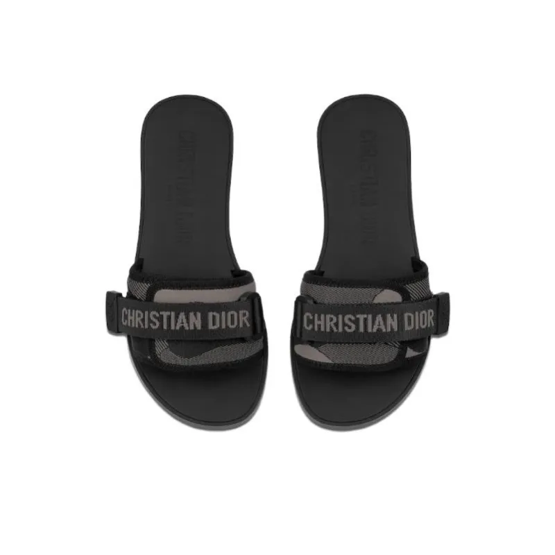 DIOR Diorevolution Stylish Sandal Women's Black-4