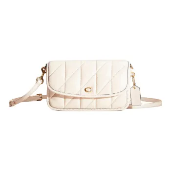 COACH Sutton Nappa Leather Shoulder Bag, Crossbody Bag Small Size Women's White