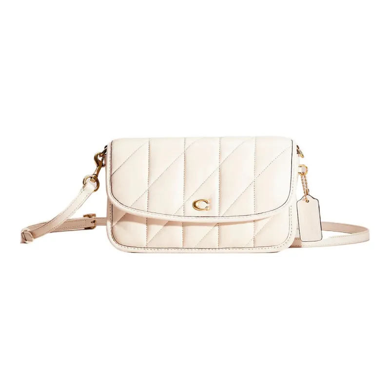 COACH Sutton Nappa Leather Shoulder Bag, Crossbody Bag Small Size Women's White-0
