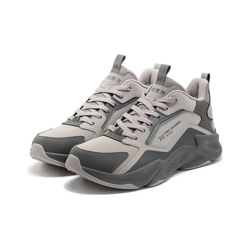 361° Slip Resistant Low Top Running Shoes Men's Zinc Iron Gray Smoke Gray-2