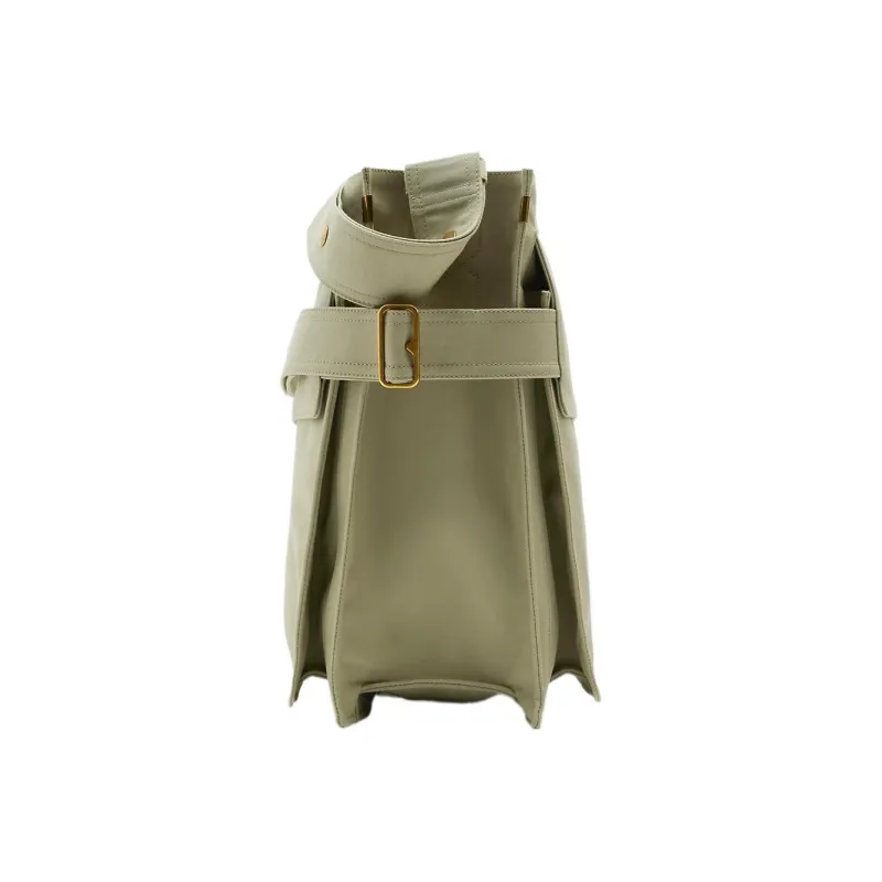 Burberry Polyester Blend With Lambskin Tote Bag Shopping Bag Shoulder Bag Crossbody Bag Regular Men's Hunter Beige-1